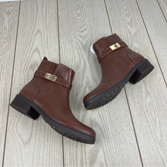 Giani Bernini Women's Becca Memory Foam Buckled Booties 11M Mocha Brown $100 - Picture 3 of 9